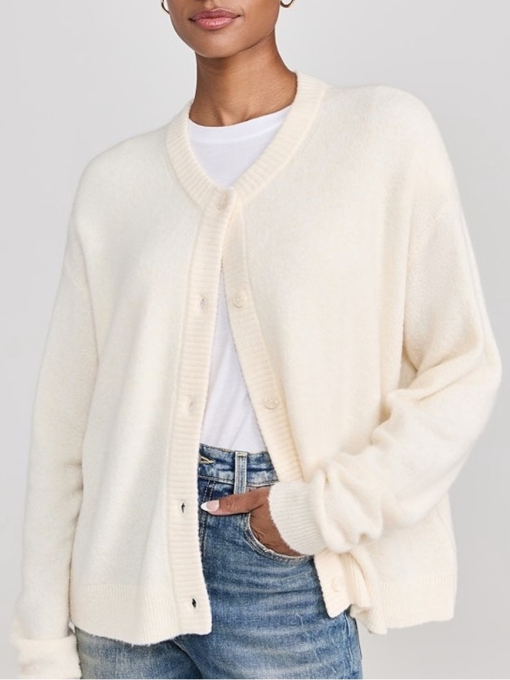 NWT American Vintage Damsville Cardigan in Pannacotta, Size M/L
